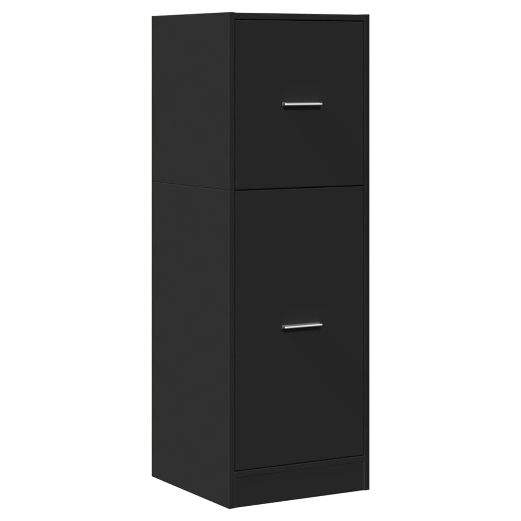 Ormarić za lijekove crni 40x41x118 cm konstruirano drvo