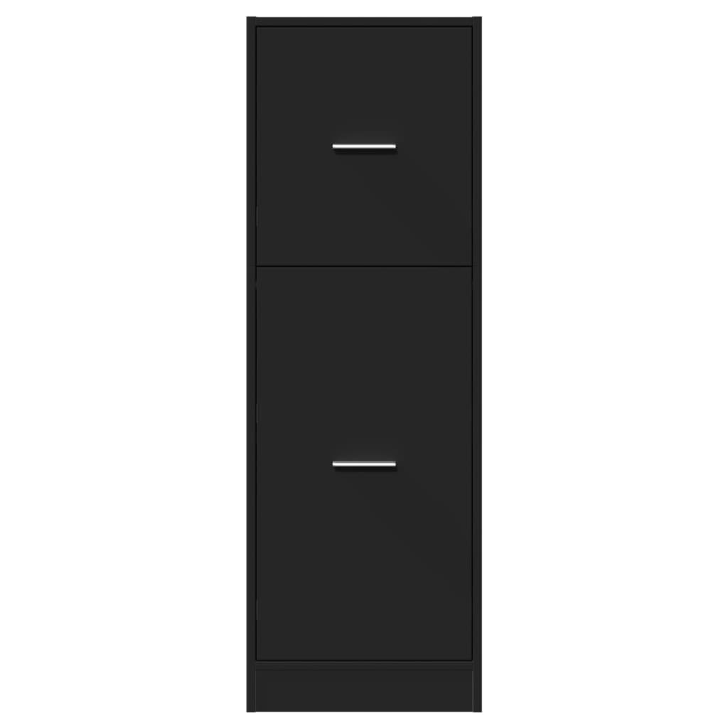 Ormarić za lijekove crni 40x41x118 cm konstruirano drvo
