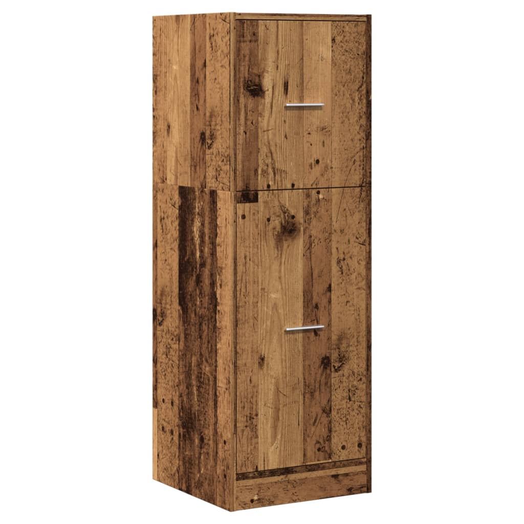Ormarić za lijekove boja starog drvo 40x41x118 cm drveni