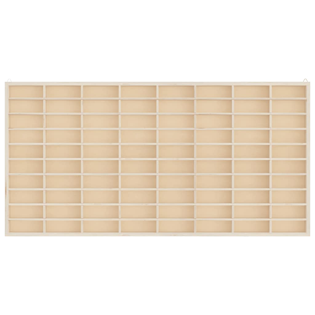 Drvena kolekcionarska vitrina s 80 odjeljaka 80x4,5x40,5 cm