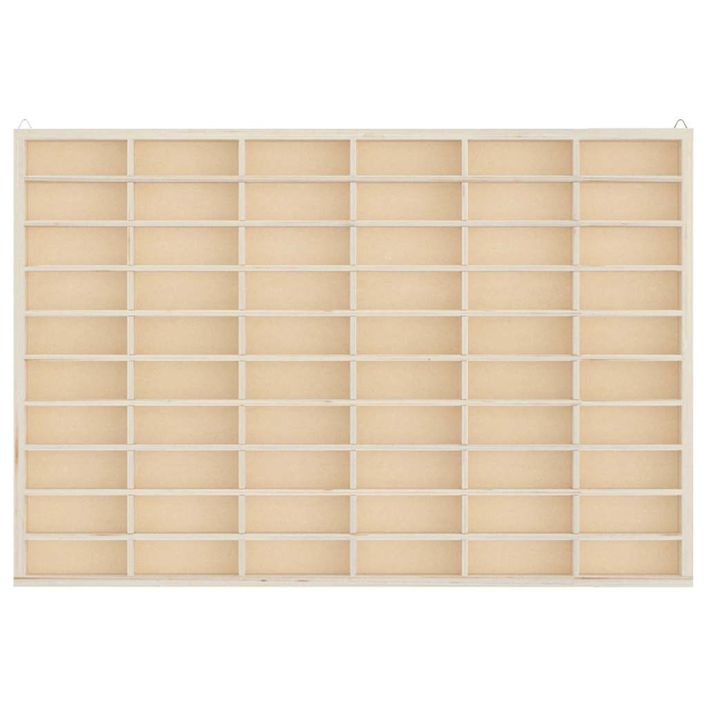 Drvena kolekcionarska vitrina sa 60 odjeljaka 60x4,5x40,5 cm