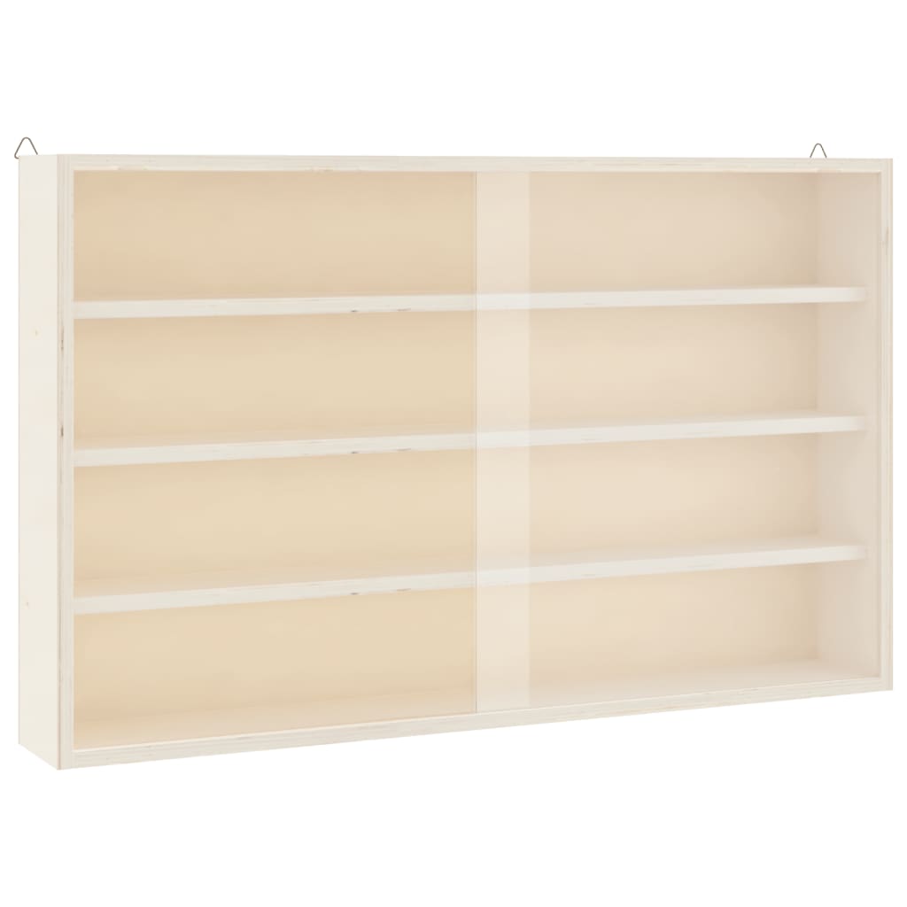 Drvena kolekcionarska vitrina s vratima 60x8,5x37 cm