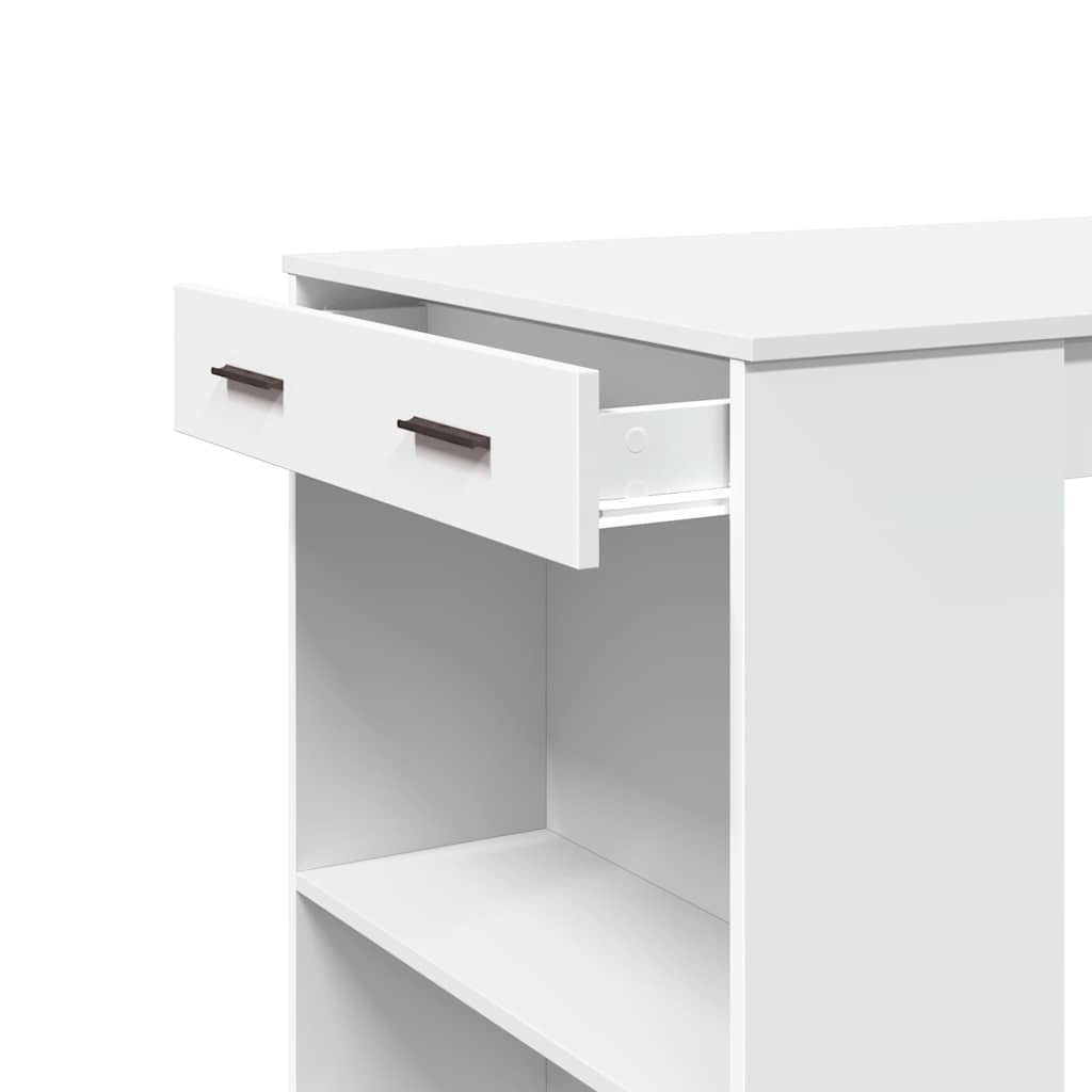 Barski stol bijeli 102 x 70 x 103,5 cm konstruirano drvo
