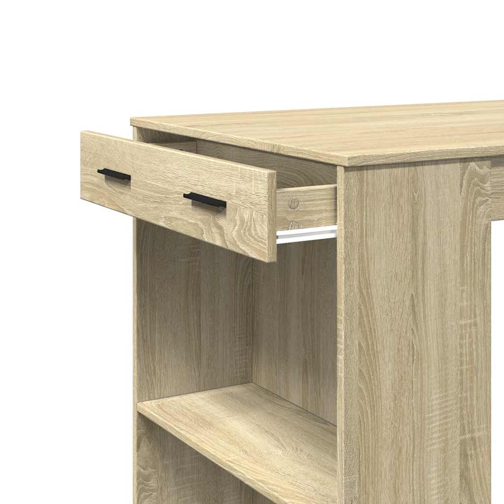 Barski stol boja hrasta 102x70x103,5 cm konstruirano drvo