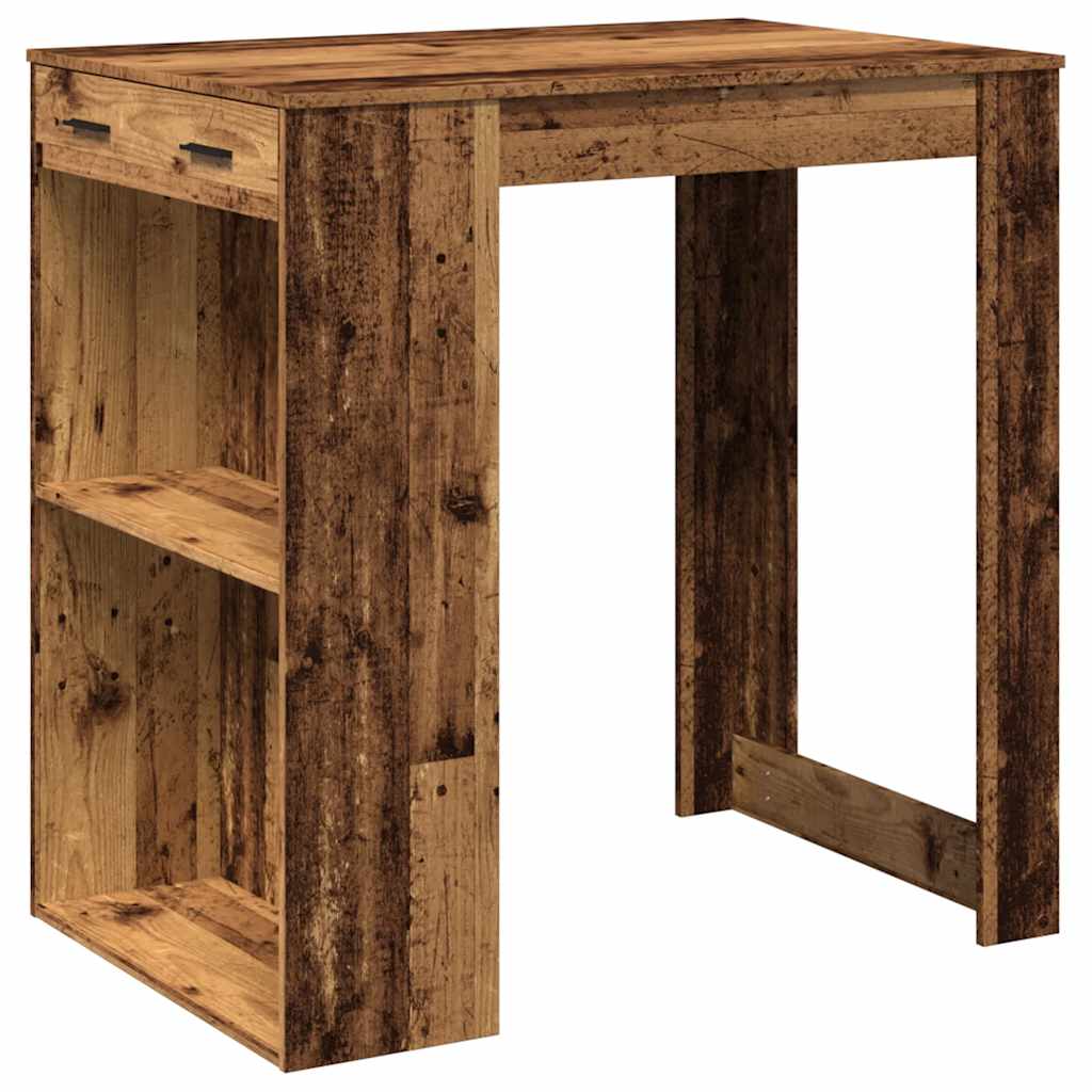 Barski stol boja starog drva 102x70x103,5 cm konstruirano drvo