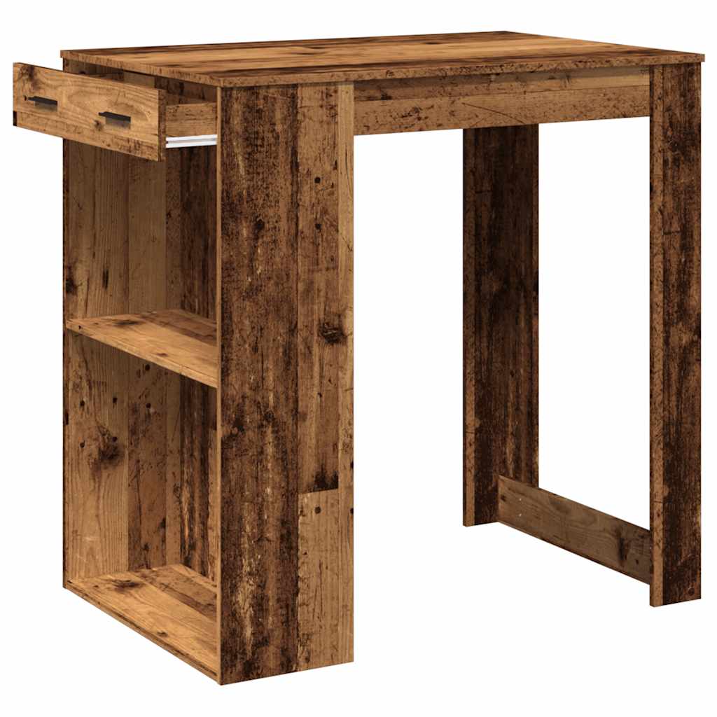 Barski stol boja starog drva 102x70x103,5 cm konstruirano drvo