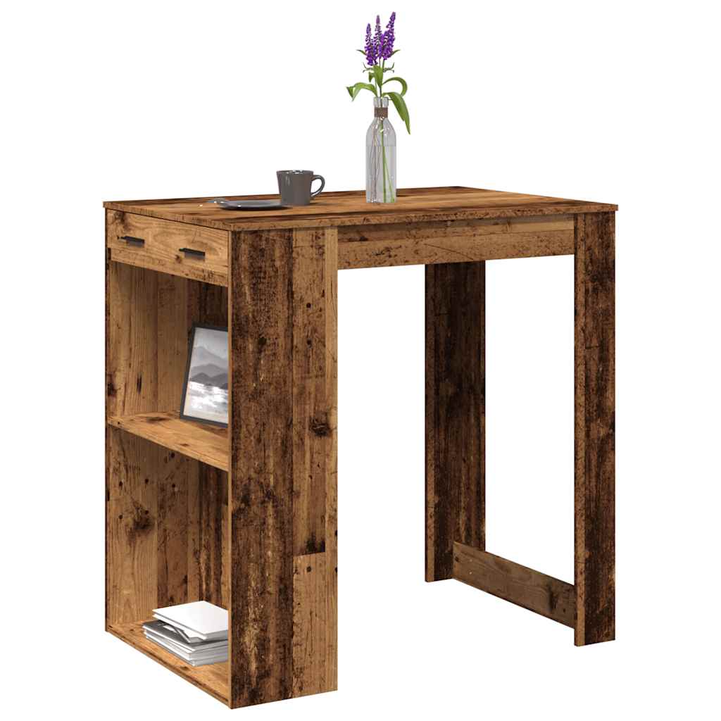 Barski stol boja starog drva 102x70x103,5 cm konstruirano drvo