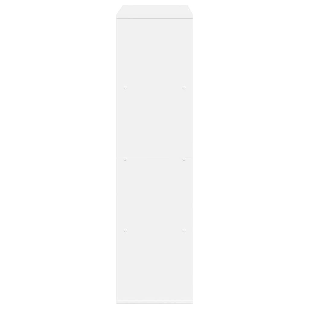 Regal za knjige bijeli 100 x 33 x 125,5 cm konstruirano drvo