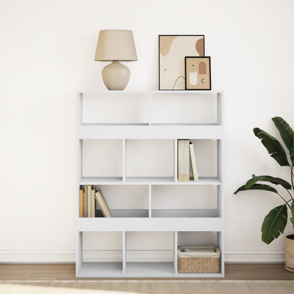 Regal za knjige bijeli 100 x 33 x 125,5 cm konstruirano drvo