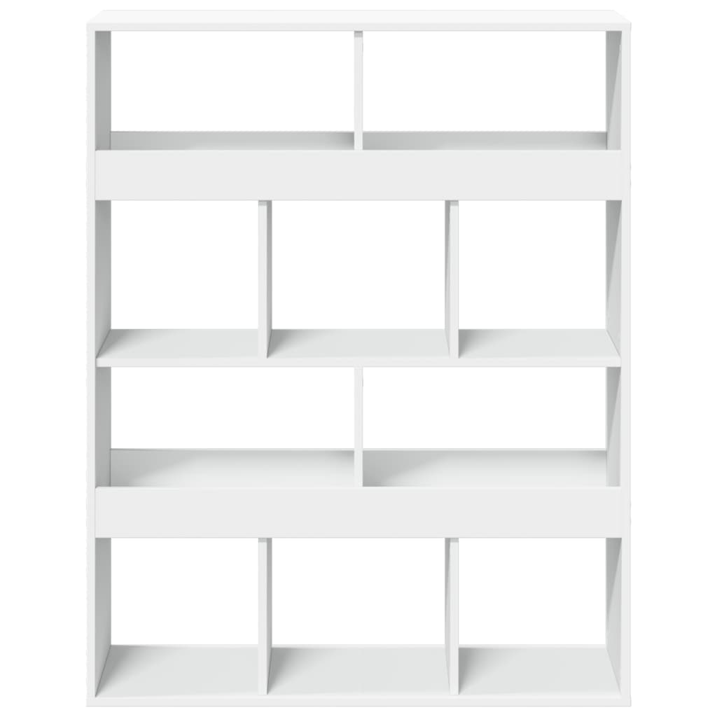 Regal za knjige bijeli 100 x 33 x 125,5 cm konstruirano drvo