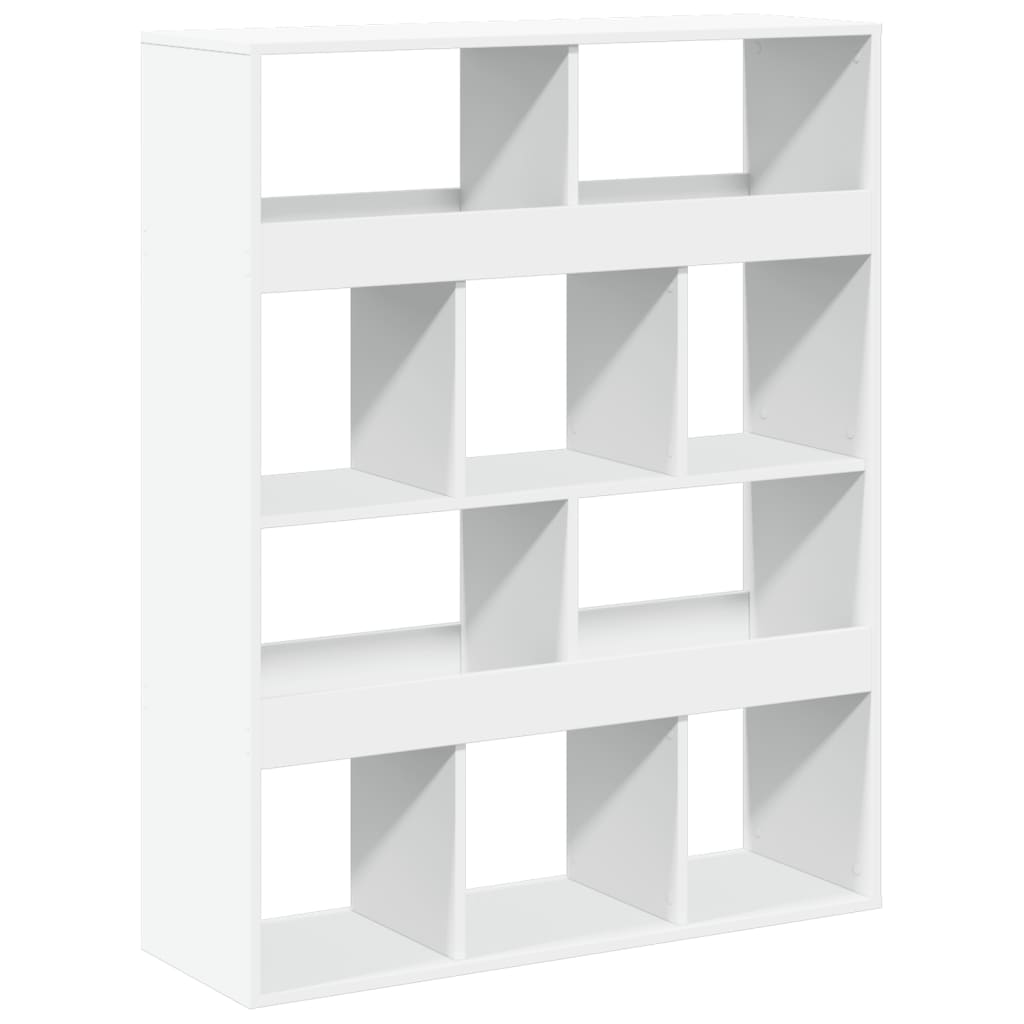 Regal za knjige bijeli 100 x 33 x 125,5 cm konstruirano drvo