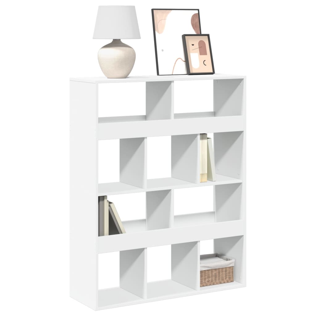 Regal za knjige bijeli 100 x 33 x 125,5 cm konstruirano drvo