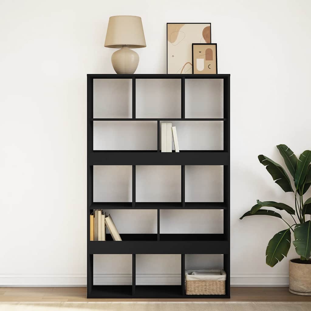 Regal za knjige crni 100x33x156,5 cm od konstruiranog drva