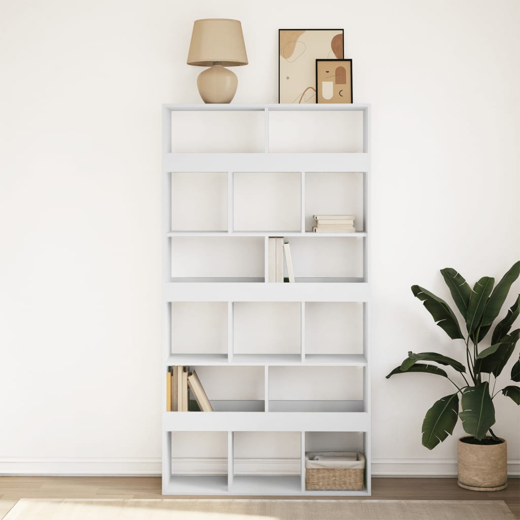 Regal za knjige bijeli 100 x 33 x 187,5 cm konstruirano drvo