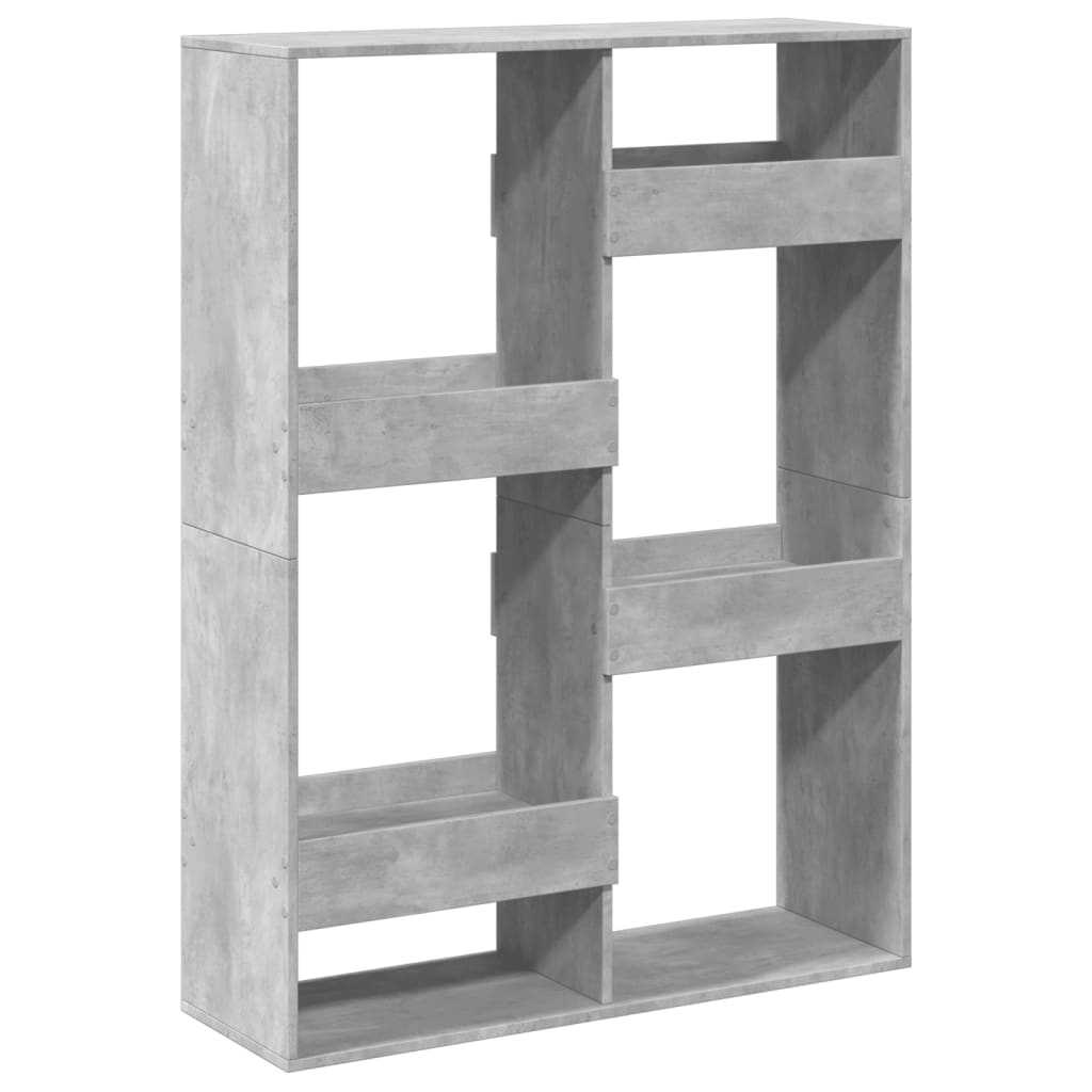 Regal za knjige boja betona 100x33x135 cm konstruirano drvo