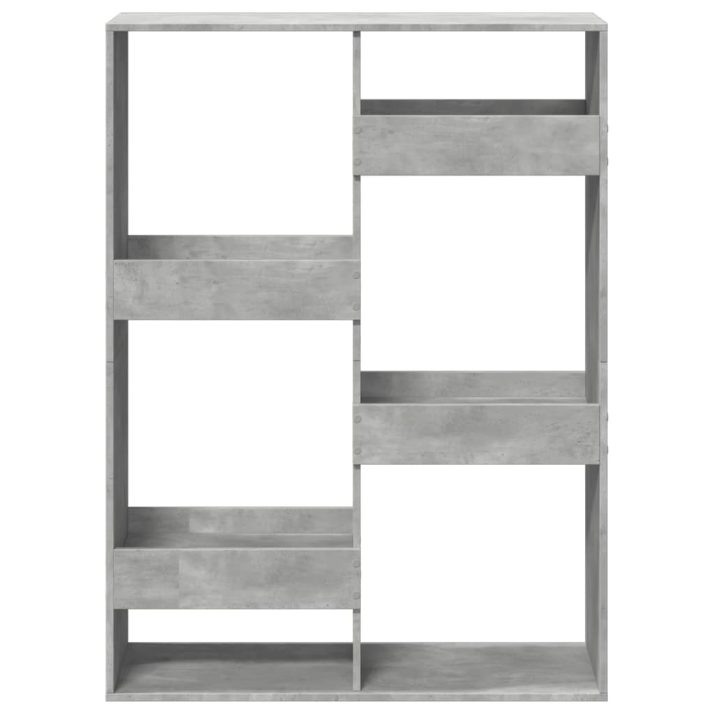 Regal za knjige boja betona 100x33x135 cm konstruirano drvo