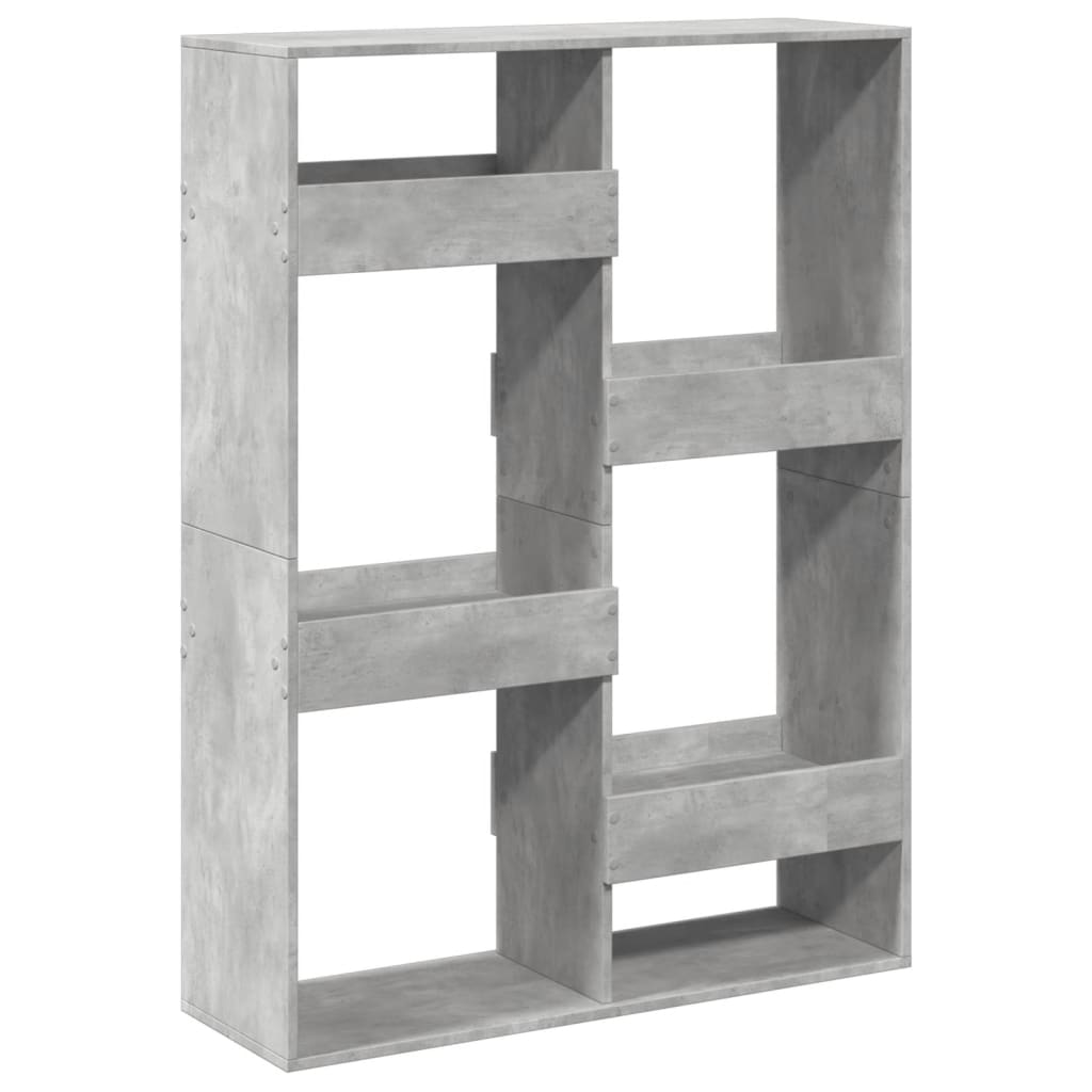 Regal za knjige boja betona 100x33x135 cm konstruirano drvo