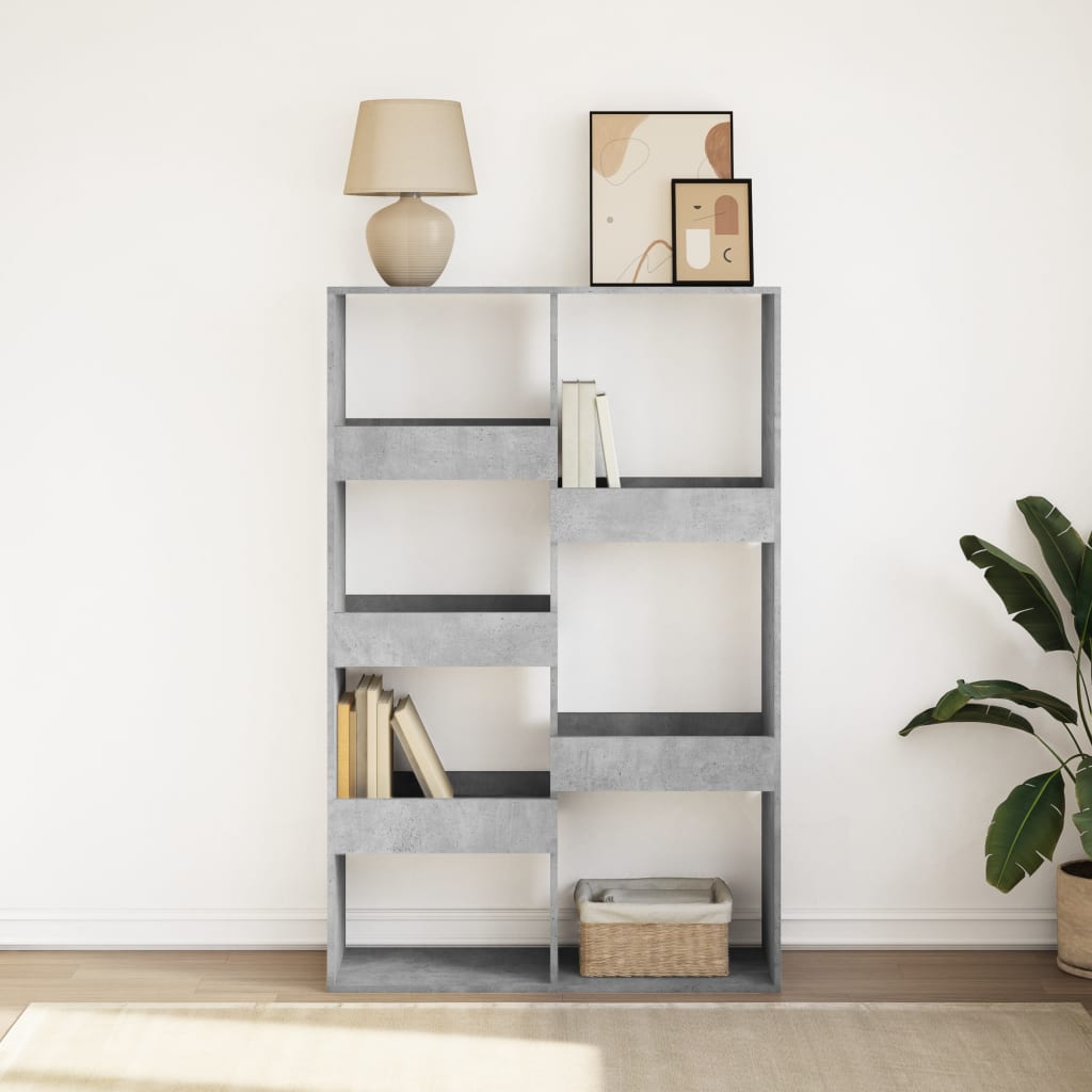 Regal za knjige boja betona 100x33x155,5 cm konstruirano drvo