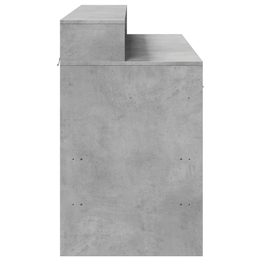 Radni stol s LED svjetlima sivi 120x55x91 cm konstruirano drvo