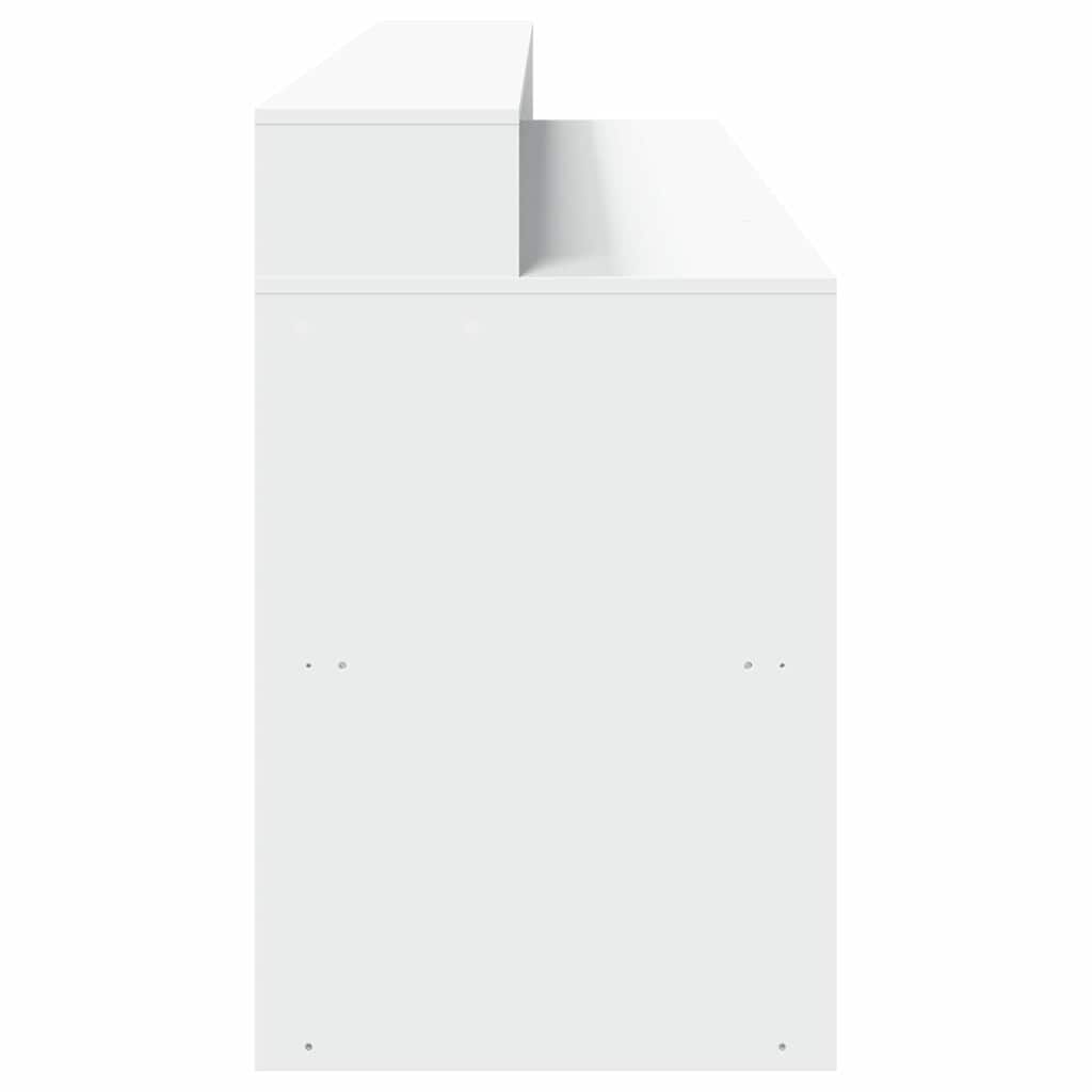 Radni stol LED bijeli 200 x 55 x 91 cm od konstruiranog drva