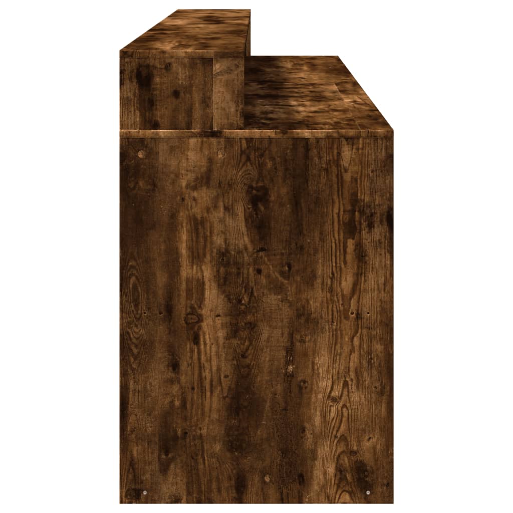 Radni stol s LED svjetlima boja hrasta 200x55x91 cm drveni