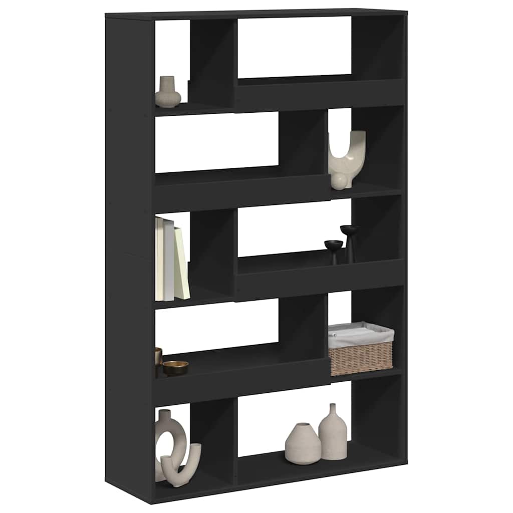 Sobna pregrada crna 100x33x156,5 cm konstruirano drvo