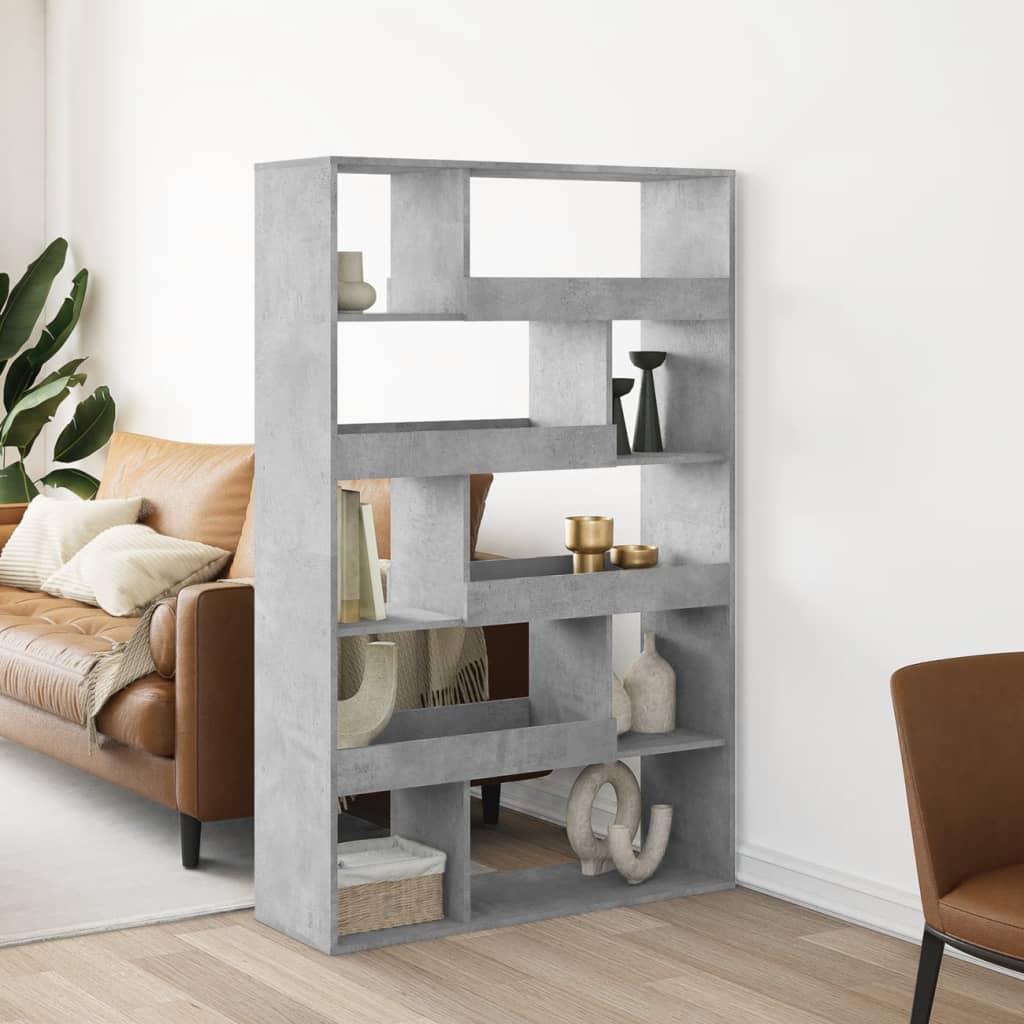 Sobna pregrada boja betona 100x33x156,5 cm konstruirano drvo