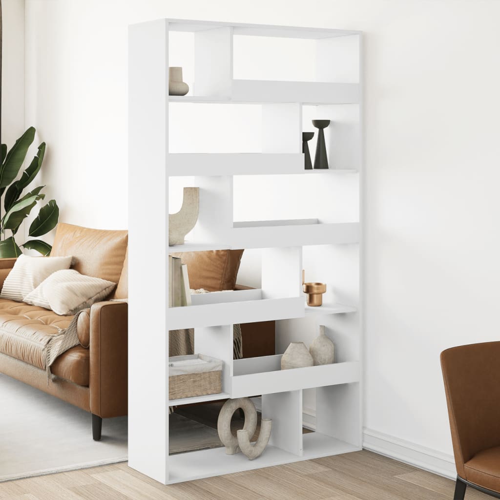 Sobna pregrada bijela 100 x 33 x 187,5 cm konstruirano drvo