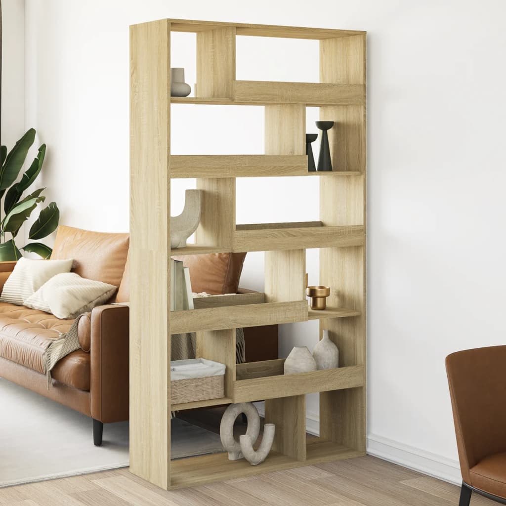 Sobna pregrada boja hrasta 100x33x187,5 cm konstruirano drvo