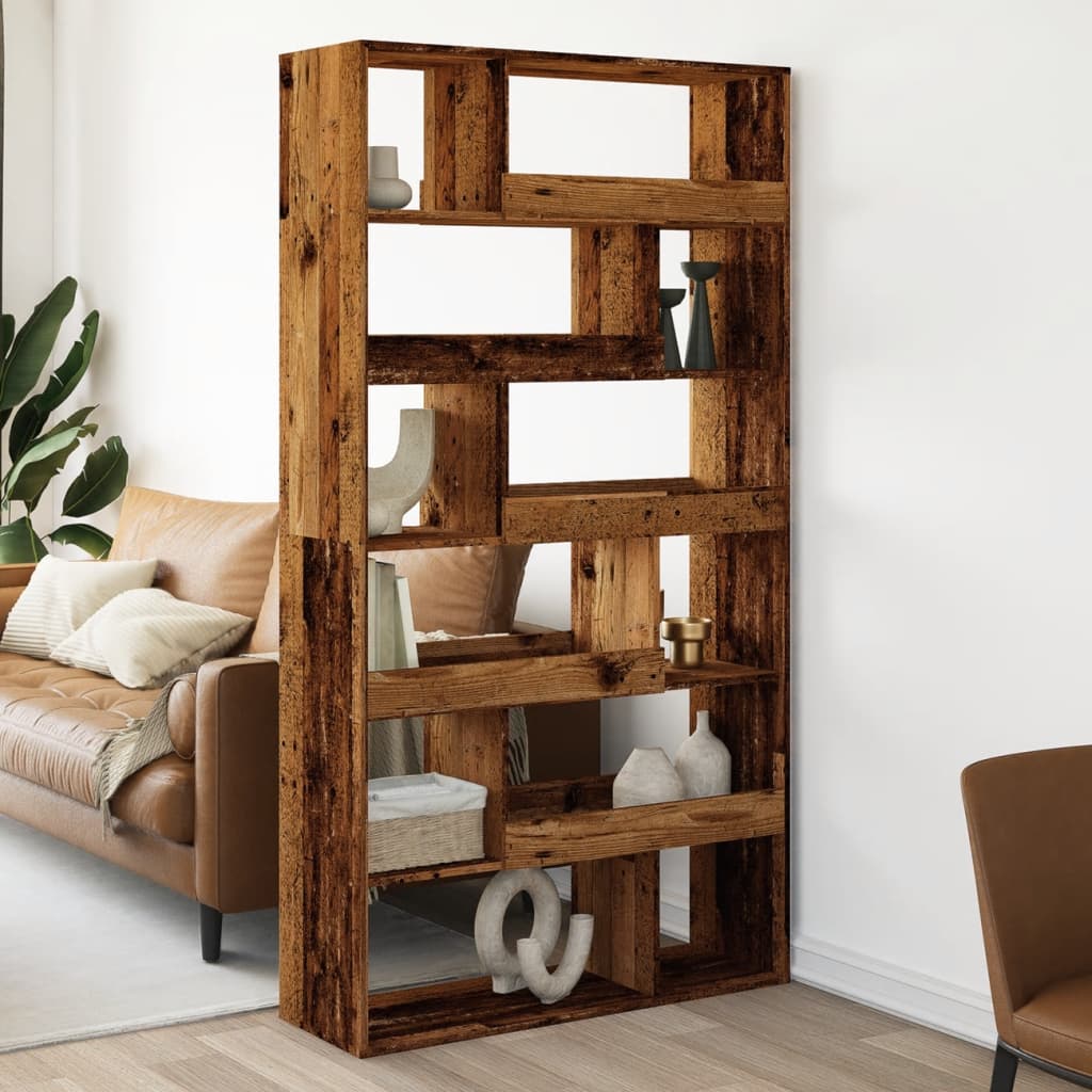 Sobna pregrada boja drva 100 x 33 x 187,5 cm konstruirano drvo