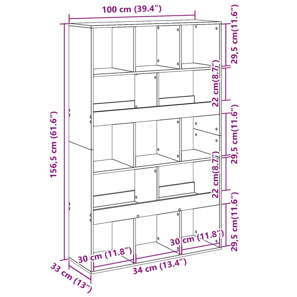 Sobna pregrada crna 100x33x156,5 cm konstruirano drvo