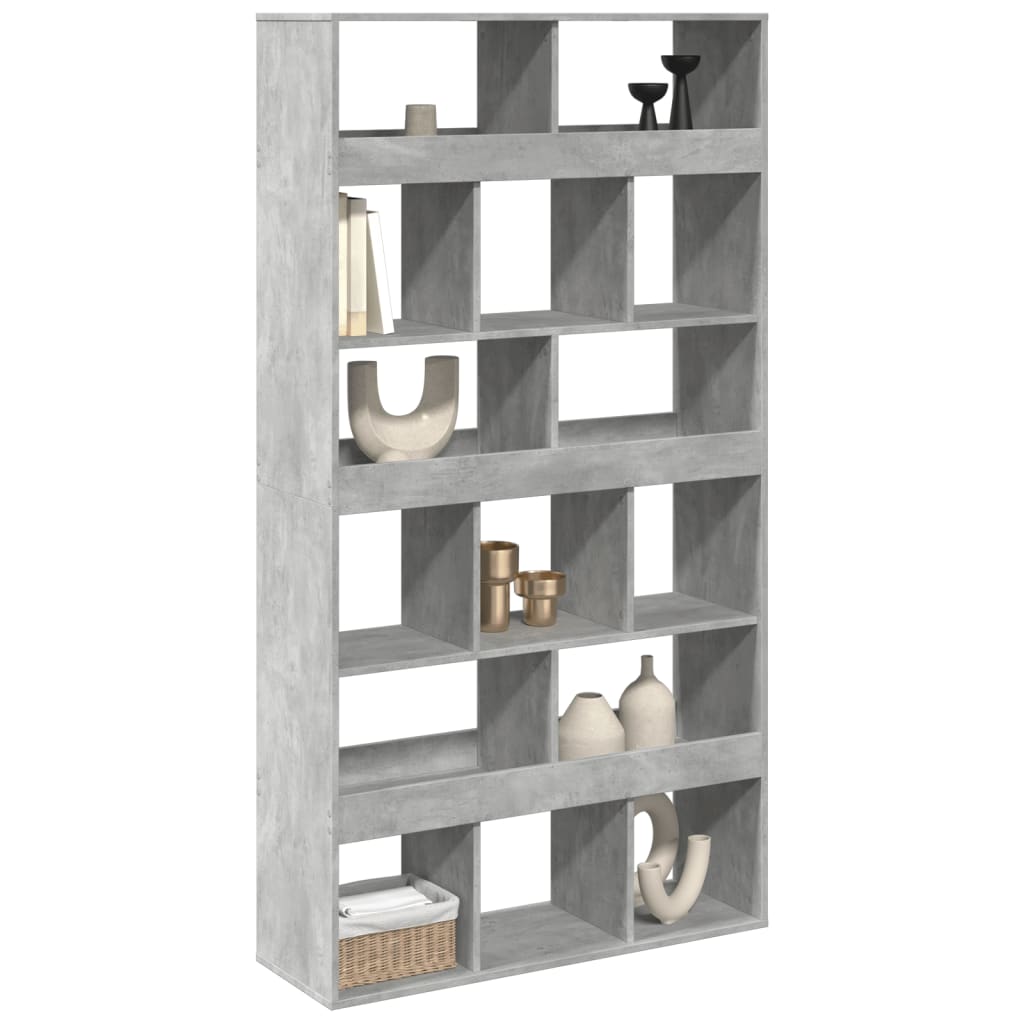 Sobna pregrada boja betona 100x33x187,5 cm konstruirano drvo