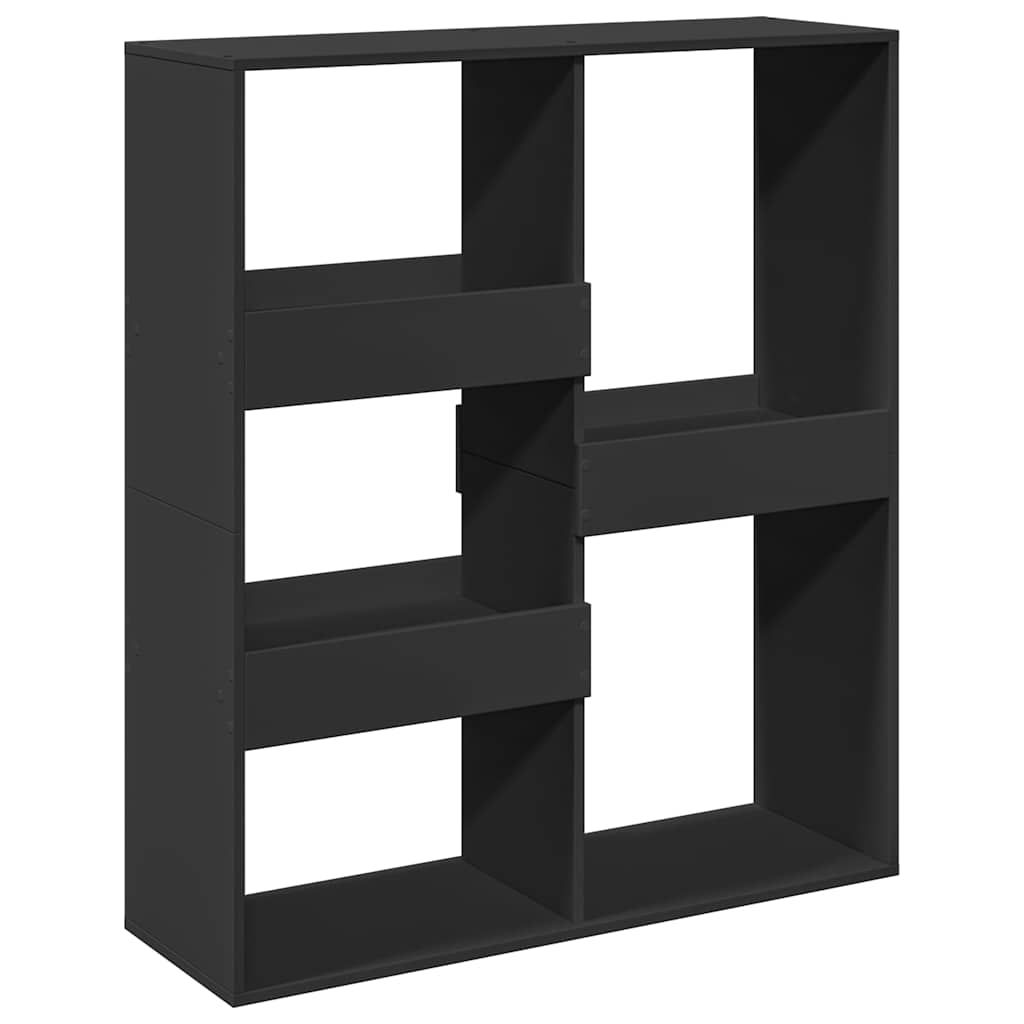 Sobna pregrada crna 100x33x115 cm konstruirano drvo