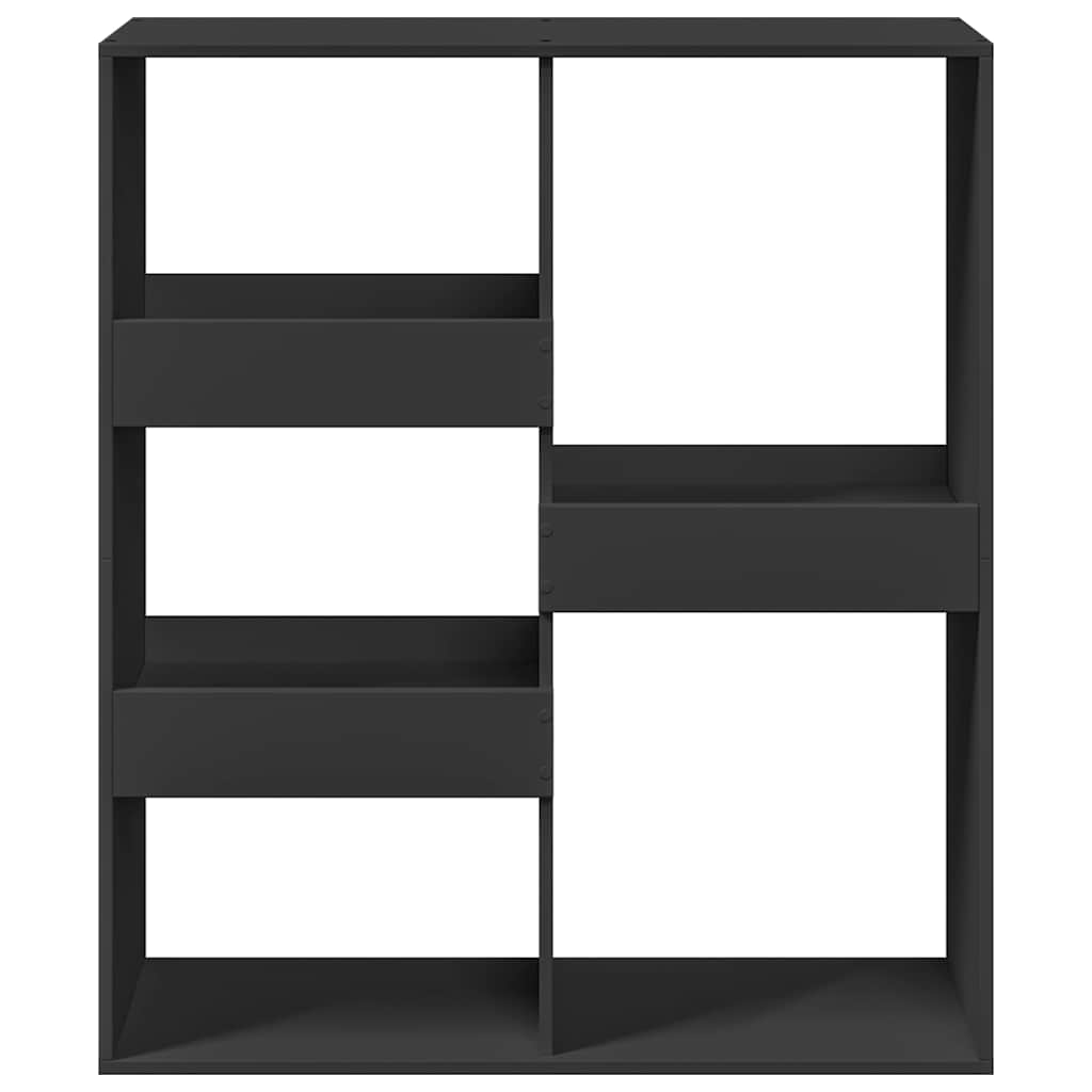 Sobna pregrada crna 100x33x115 cm konstruirano drvo