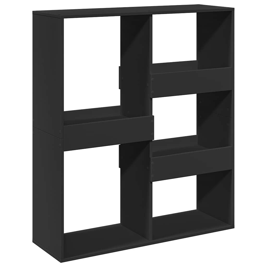 Sobna pregrada crna 100x33x115 cm konstruirano drvo