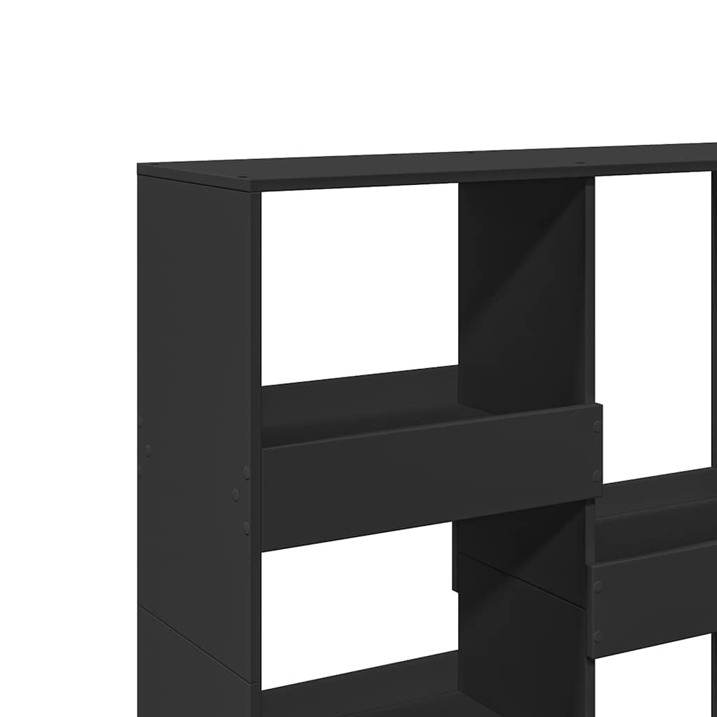Sobna pregrada crna 100x33x115 cm konstruirano drvo