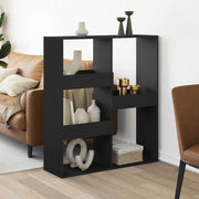 Sobna pregrada crna 100x33x115 cm konstruirano drvo