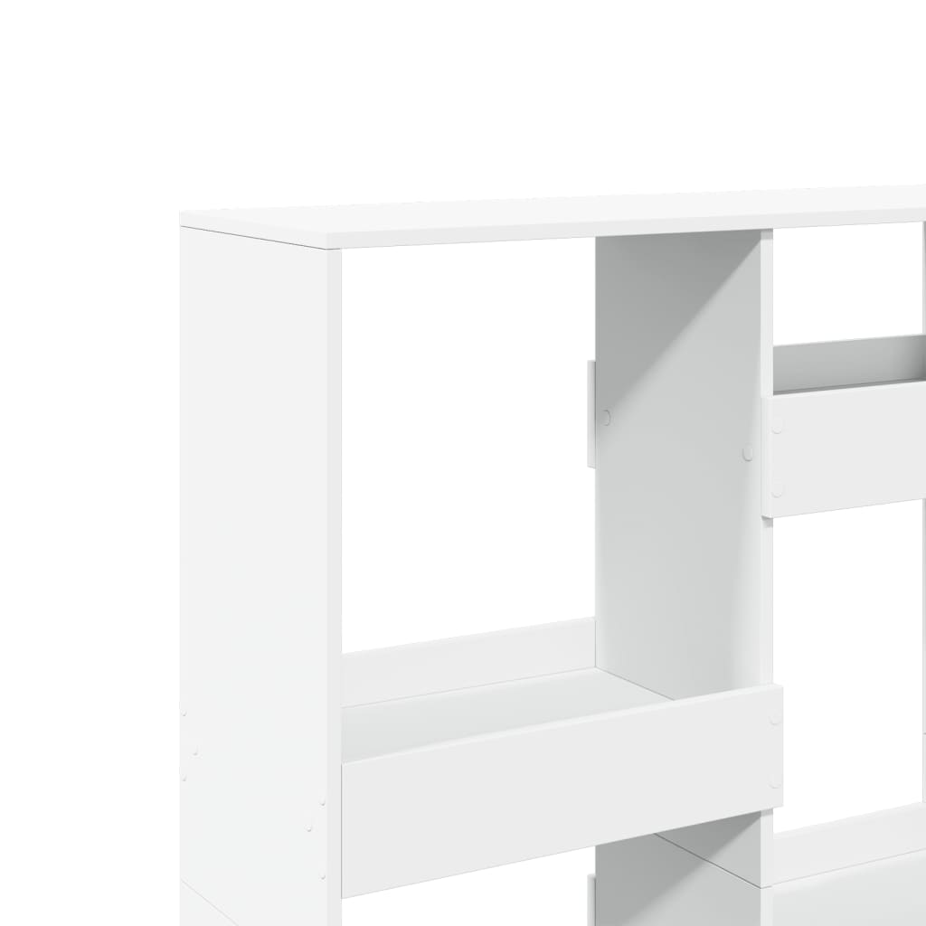 Sobna pregrada bijela 100 x 33 x 135 cm konstruirano drvo