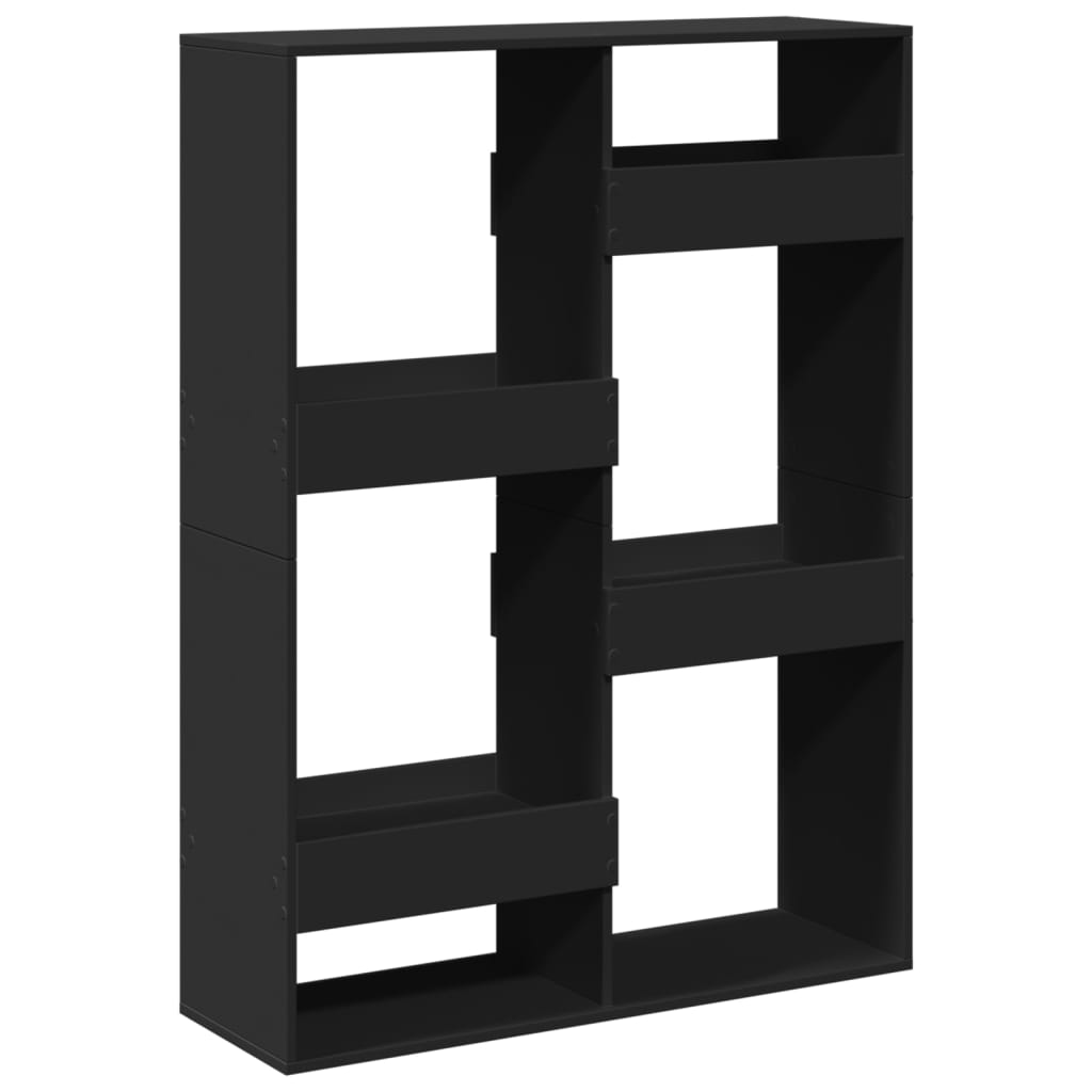 Sobna pregrada crna 100 x 33 x 135 cm konstruirano drvo
