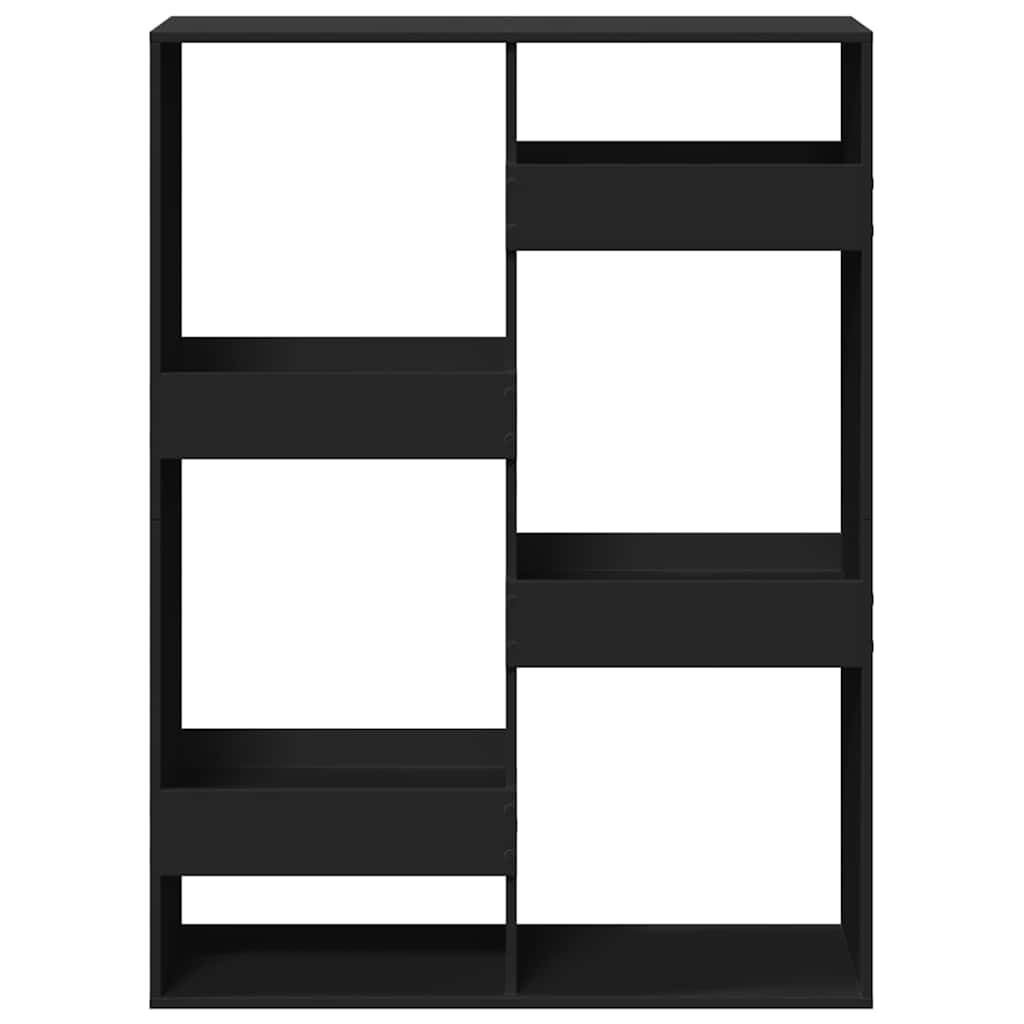 Sobna pregrada crna 100 x 33 x 135 cm konstruirano drvo