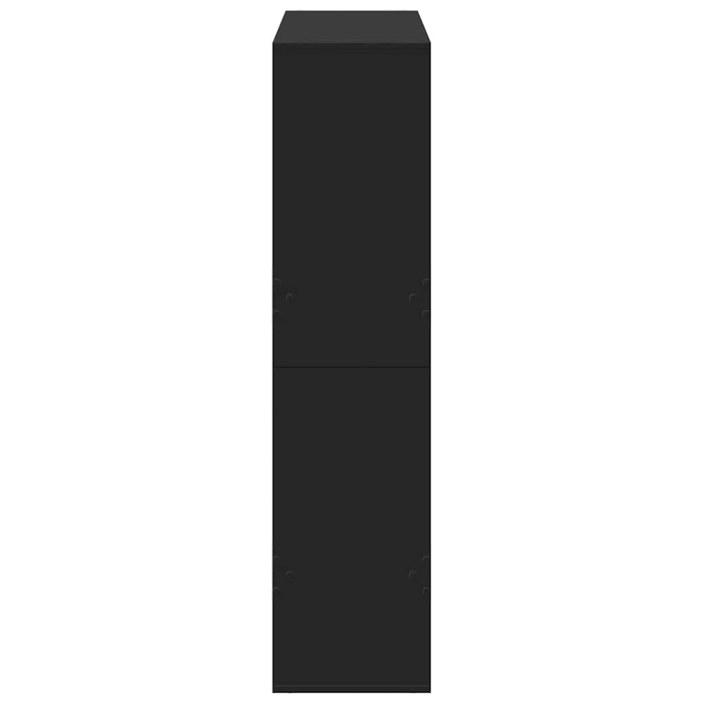 Sobna pregrada crna 100 x 33 x 135 cm konstruirano drvo