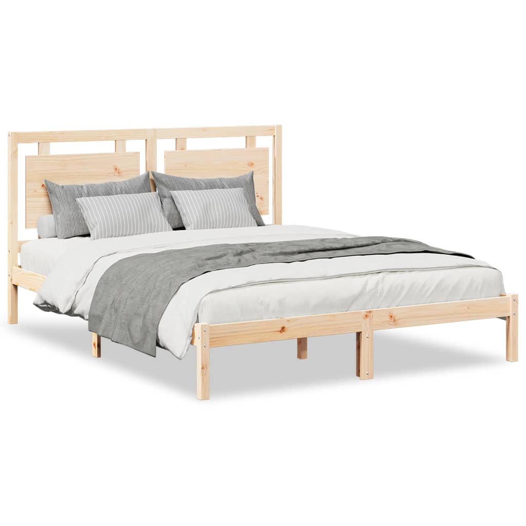 Dugi okvir kreveta bez madraca 160 x 210 cm masivno drvo