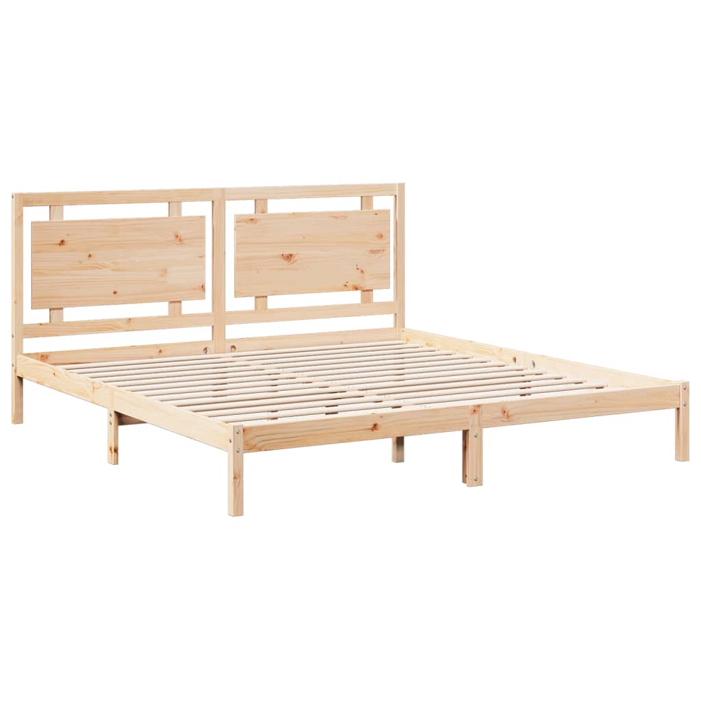 Dugi okvir kreveta bez madraca 200 x 210 cm masivno drvo