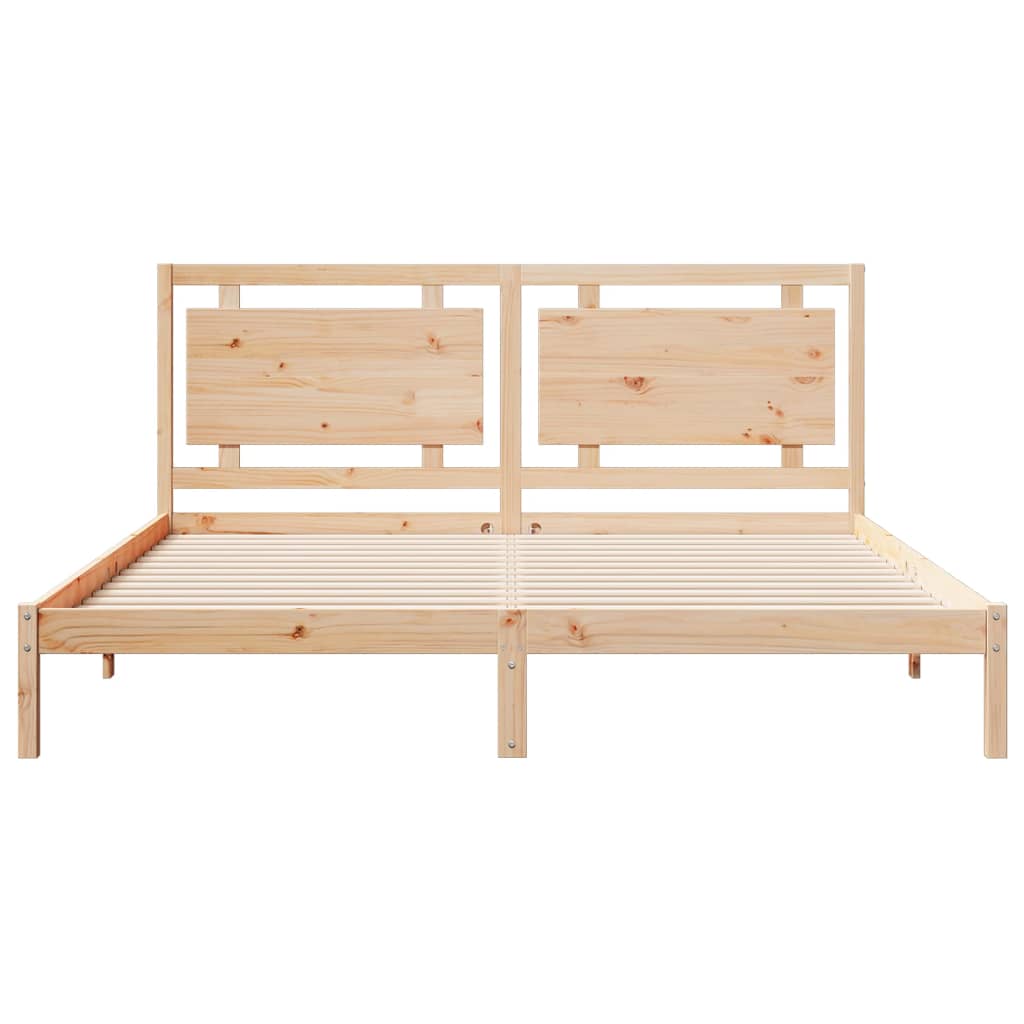Dugi okvir kreveta bez madraca 200 x 210 cm masivno drvo