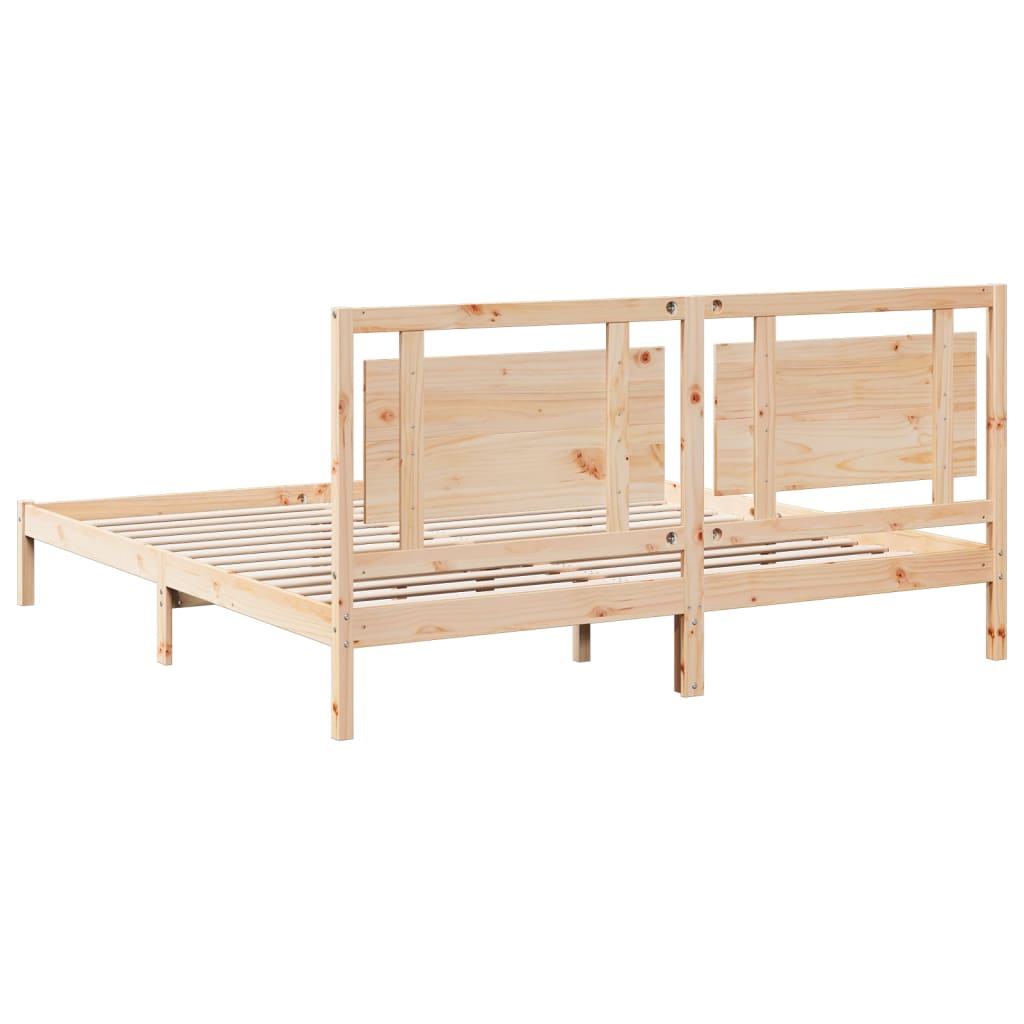 Dugi okvir kreveta bez madraca 200 x 210 cm masivno drvo