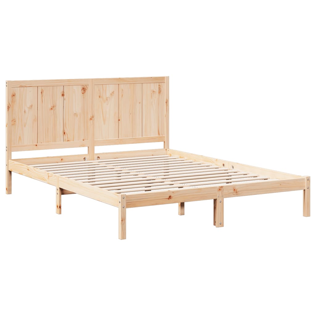 Dugi okvir kreveta bez madraca 140 x 210 cm masivno drvo