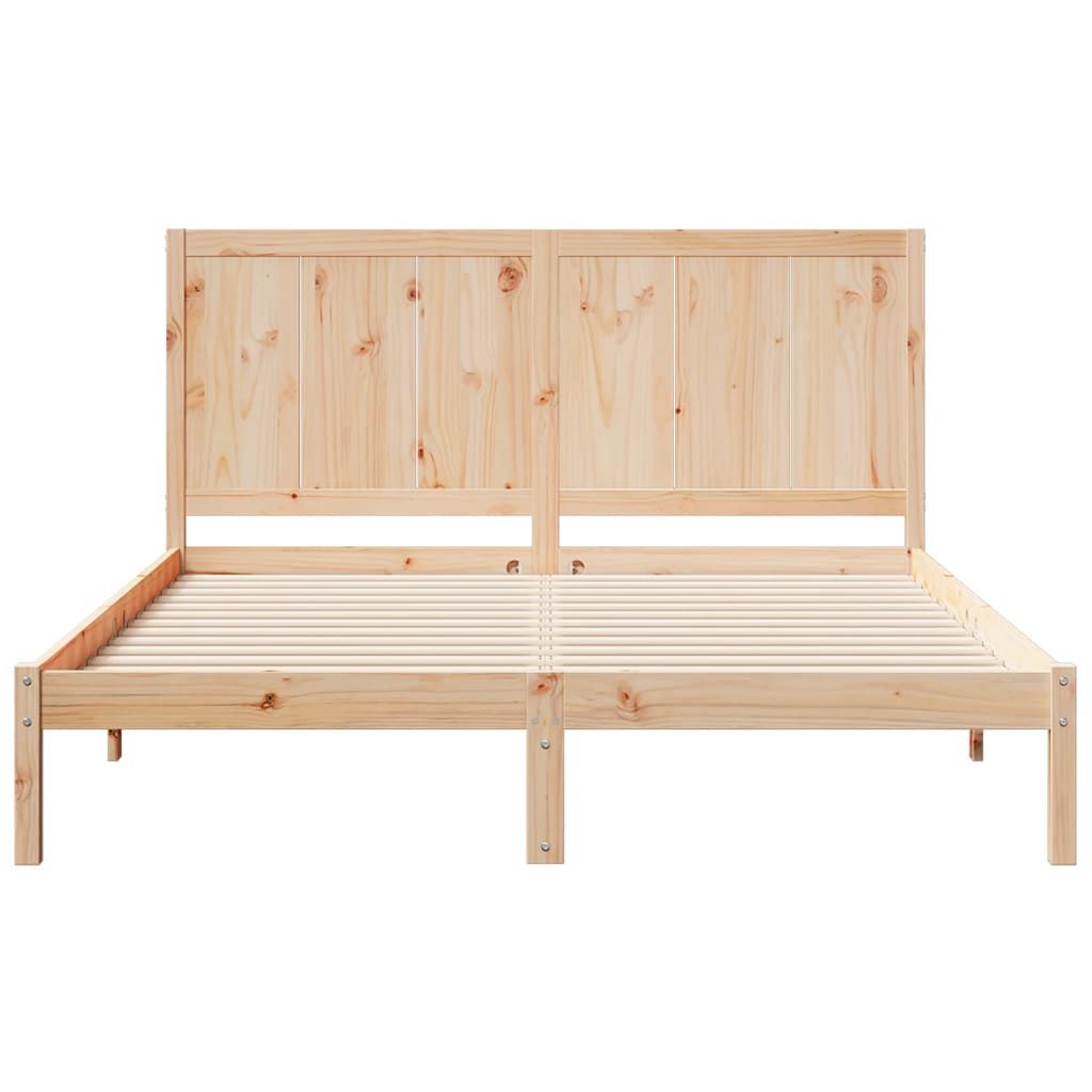 Dugi okvir kreveta bez madraca 140 x 210 cm masivno drvo