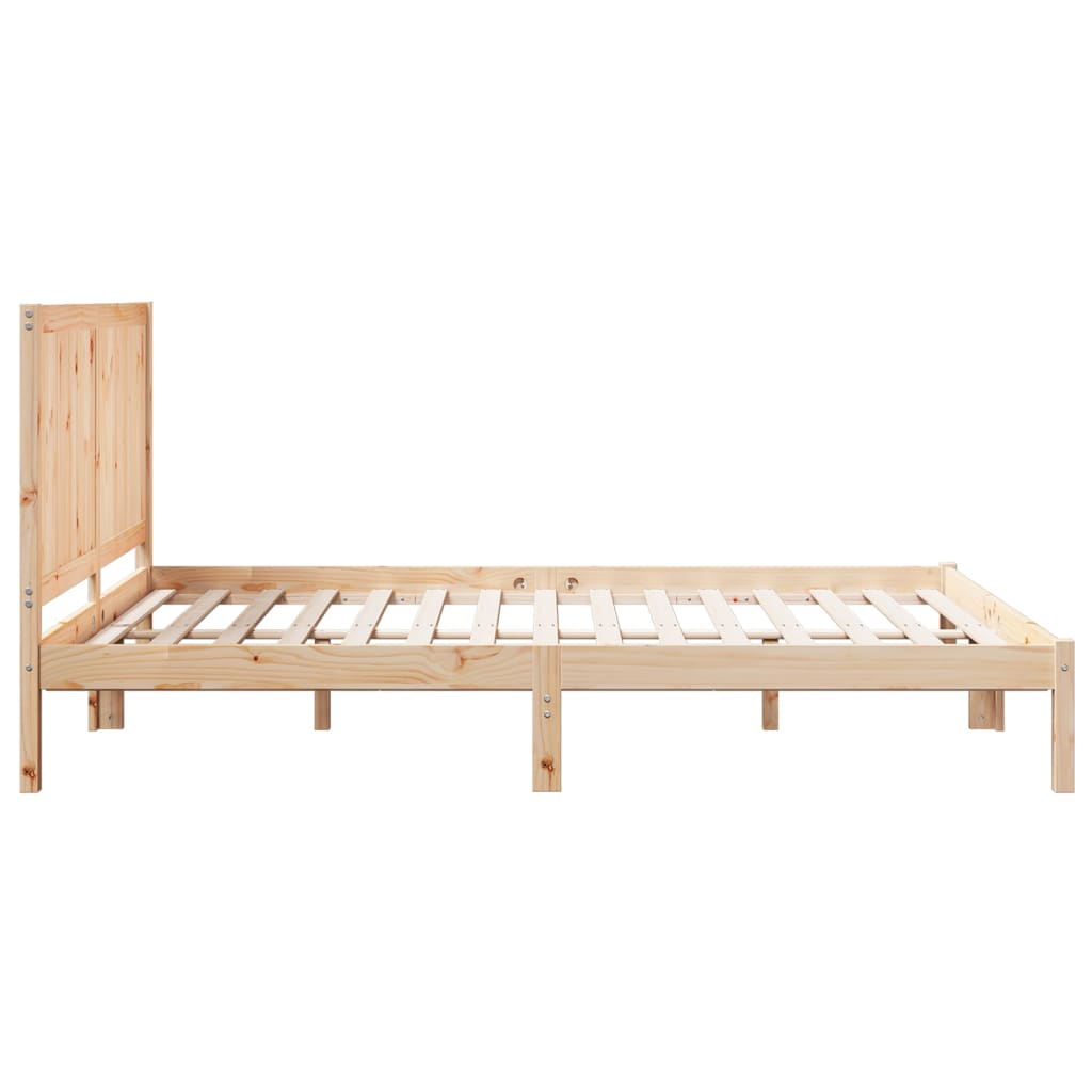 Dugi okvir kreveta bez madraca 140 x 210 cm masivno drvo