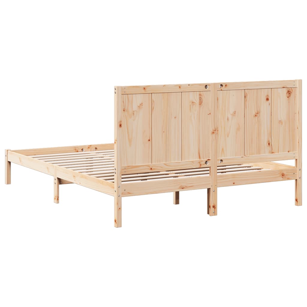 Dugi okvir kreveta bez madraca 140 x 210 cm masivno drvo