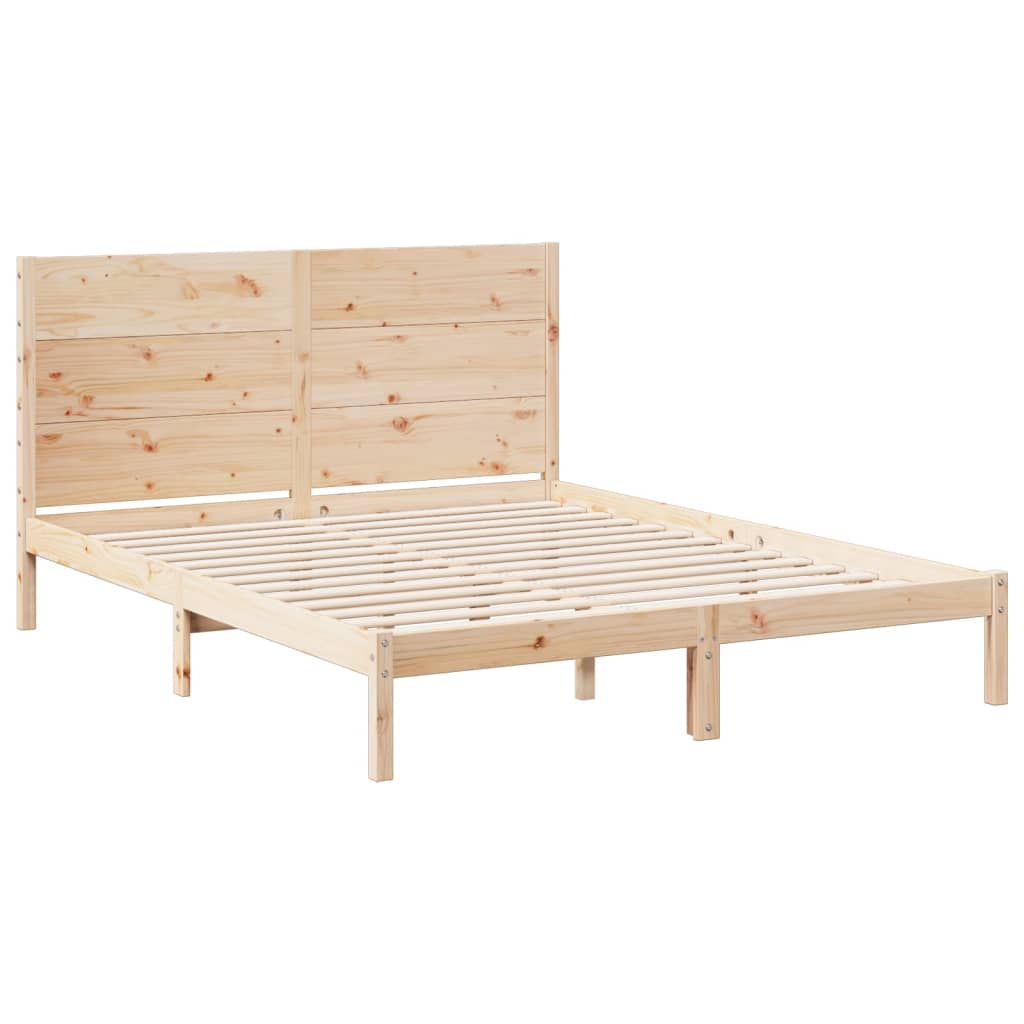 Dugi okvir kreveta bez madraca 160 x 210 cm masivno drvo